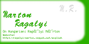 marton ragalyi business card